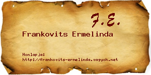 Frankovits Ermelinda névjegykártya